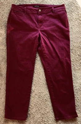 41 Hawthorn Skinny Pants 16W Maroon Stretchy High Rise Foto 1 de 4