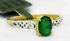 GENUINE 0.72 Cts EMERALD SOLITAIRE RING 10K GOLD - Free Certificate Appraisal