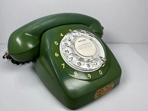 Vintage Retro Green Telecom STC Model Rotary Desk Telephone Phone Model S1/203 - Picture 1 of 7