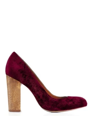 NWOB Juicy Couture "Rosa" Wine-colored Velvet Heels Size 5.5 Retail $225 - Изображение 1 из 4