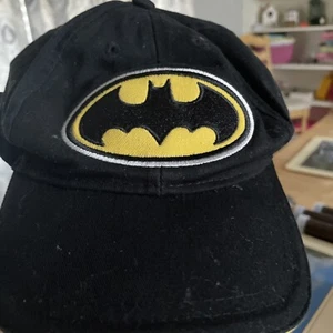 Batman Hat Black Snapback Hat Cap Classic Logo Adj Kids Hat - Picture 1 of 7