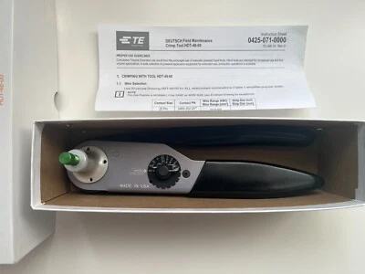 TE Deutsch HDT-48-00 Hand Crimp Tool Size 12- 20AWG Made in USA - Image 1 of 3