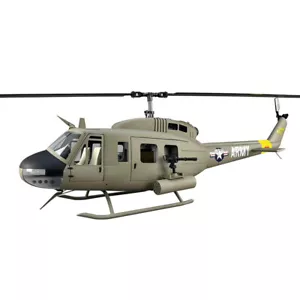 UH-1D Ejército 800 Tamaño ARF RC Helicóptero Fuselaje SM2.0 Militar con Mecánica - Imagen 1 de 15
