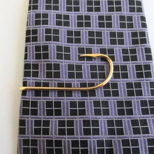 FISCHHAKEN Krawattenklammer / Tie Bar - goldfarbene Angeln Krawattenklammer / Hutnadel in Geschenkbox - Bild 1 von 5