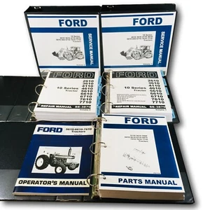 Ford Tractor 5610 6610 7610 Service Parts Operators Manual Factory Shop Set Book - Picture 1 of 17
