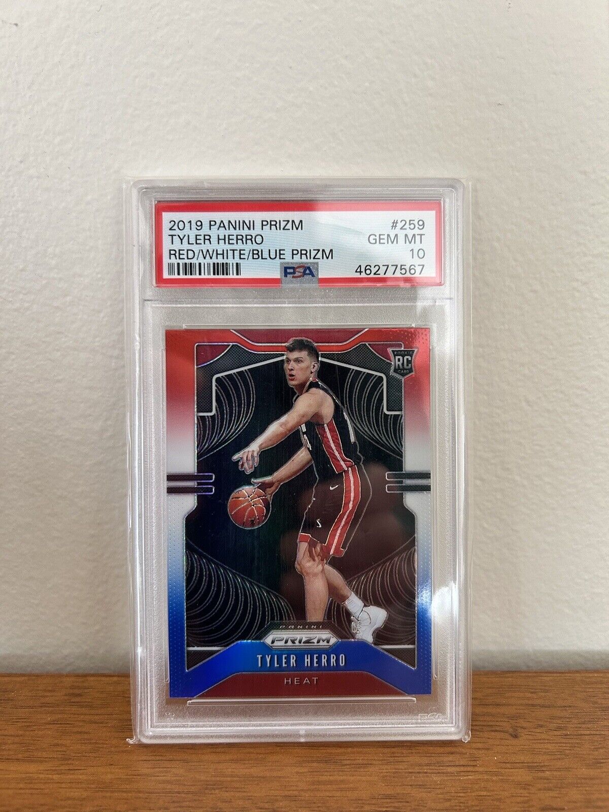 Tyler Herro PSA 10 RED WHITE BLUE PRIZM ROOKIE CARD RC 2019 Panini Prizm PSA 10