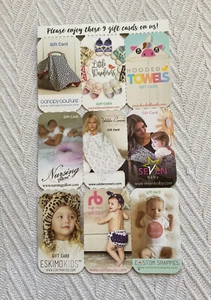 9 Gift Card Nursing Cover Pillow Baby Sling Carseat Canopy $390-$405 Value - Picture 1 of 3