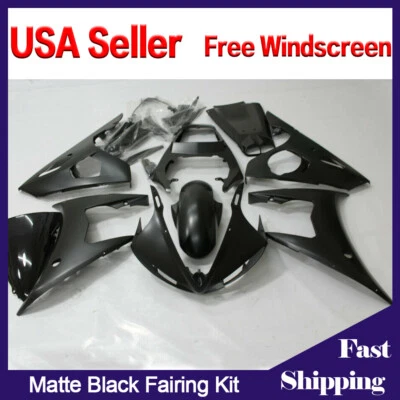 Kit de carenado negro mate ABS BodyWork para Yamaha YZF-R6 2003-2004 / R6S 2006-2009 Foto 1 de 4