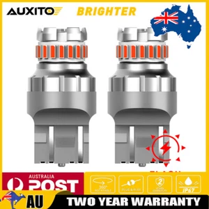 2X T20 7443 RED 23SMD LED DAY RUNNING BRAKE STOP CAR TAIL LIGHT BULB 12V AUXITO - Picture 1 of 11
