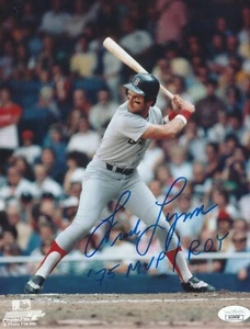 FRED LYNN BOSTON RED SOX 75 MVP / ROY JSA AUTHENTICATED ACTION SIGNED 8x10 - Picture 1 of 1