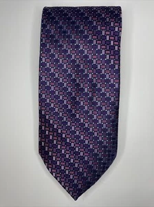 Ferucci Tie / Purple Geometric / 97% Silk / L-58in & W-3.75in - Picture 1 of 4