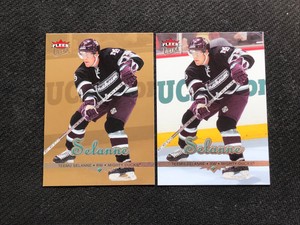 2005-06 UPPER DECK FLEER ULTRA TEEMU SELANNE LOT OF (2) BASE + GOLD MEDALLION #2