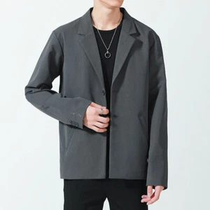 Men Blazer Coat Casual Suit Jackets Formal Tops Business Button Outwear Fashion - Picture 1 of 14