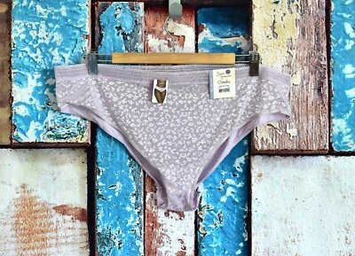 Bragas descaradas jacquard leopardo Secret Treasures para mujer XXLGRANDE púrpura ETIQUETA NUEVA Foto 1 de 4