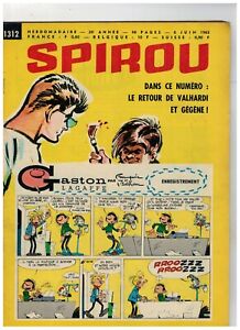 SPIROU 1312 (1963) GASTON - VALHARDI - BENOIT BRISEFER - STARTER - COMPLET