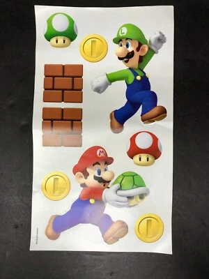 Lote de 4 calcomanías adhesivas decoraciones de pared Super Mario Luigi Bros Nintendo 2014 Foto 1 de 4