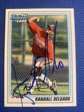 2010 Bowman Randall Delgado #BP59 Auto Signed Autograph Braves 