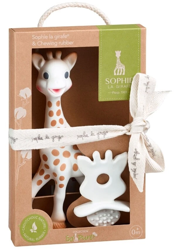 Sophie la girafe + Schnuller Vulli So'pure  im Geschenkkarton Baby 0+ Neu - Bild 1 von 2