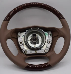 Original Mercedes w163 ML Holzlenkrad Lenkrad 163 Beige Wurzelnuss - Picture 1 of 3