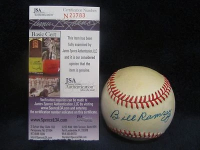 Bill Ramsey (D 2008) Autographed ONL (Feeney) Baseball - JSA Cert - Image 1 of 4