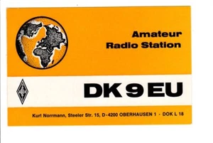 Vintage QSL Radio Card Germany DK9EU Kurt Norrmann Oberhausen May 3 1979 - Picture 1 of 2