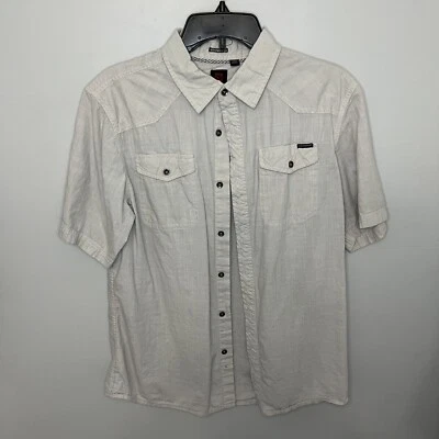 Ocean Current White Shirt Button Down Short Sleeve Mens Medium With Pockets NWOT - Image 1 of 4