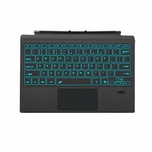 Surface Pro 7 Wireless Bluetooth Keyboard with Touchpad 7 Color Backlit Recha... - Picture 1 of 9