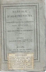 Manuale d'agrimensura o sia istruzione pratica ed elementare sopra quest'arte pe - Imagen 1 de 2