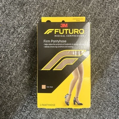 New Futuro Firm Pantyhose Medical Compression Leg Swelling Relief Nude Plus Size - Image 1 of 4