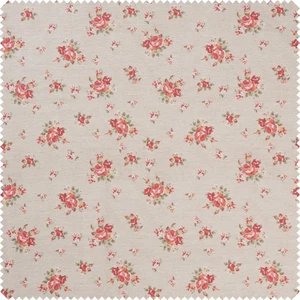 Tela de algodón Globaltex rosas, recubierta acrílica, 140 cm de ancho, por metros - DIY - Imagen 1 de 7