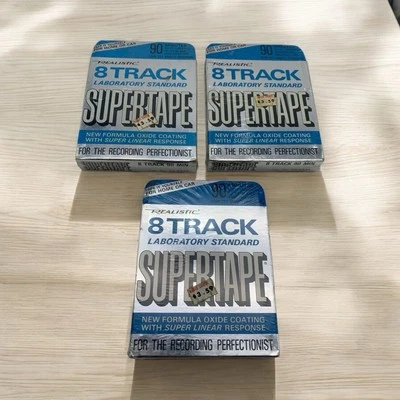 Realistic 90 Minute 8 Track Laboratory Standard Supertape Recording  Lot of 3 - Image 1 of 4