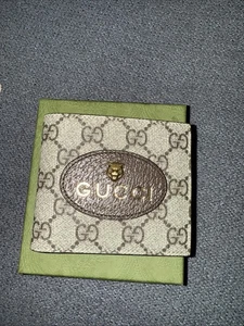 Gucci Men's Leather Trimmed Neo Vintage GG Supreme Bifold Wallet - Picture 1 of 6