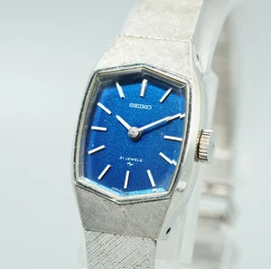 Orologio da donna vintage 1976 SEIKO 11-4480 a carica manuale quadrante blu... - Foto 1 di 14