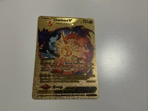 Pokemon Charizard V Evolution 508HP Gold Foil Fan Art Karte SMP 26-43 V2 - Bild 1 von 2