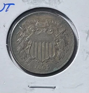 1864 two cent piece - Picture 1 of 2