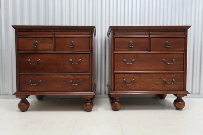 Bob Timberlake Cherry Bun Feet Night Chests- Pair - Image 1 of 4