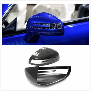 For Benz R172 SLK 200 230 250 350 55 Car Mirror Cover Carbon Fiber Black - Picture 1 of 6