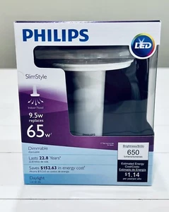 Philips LED Slim Style Indoor Flood 9.5w Replaces 65w Dimmable Daylight Bulb - Picture 1 of 4