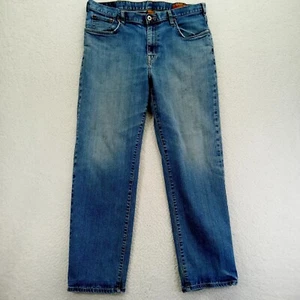 Orvis Jeans Mens 36x32 Blue Cotton Blend Medium Wash Straight - Picture 1 of 13