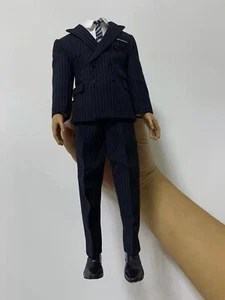 Juego de ropa de traje a rayas escala 1/6" POPTOYS modelo para figura masculina estrecha de 12 - Imagen 1 de 4