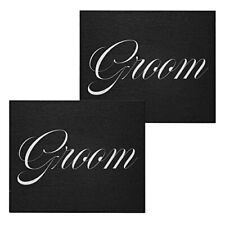 JennyGems Groom And Groom Wedding Chair Signs, Wedding Reception Decor (Groom)