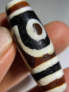 vero tibetano vecchio antico due occhi dzi perline ciondolo bracciale amuleto himalayano 9 - Foto 1 di 12