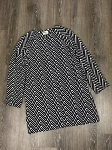 Chaqueta oscilante ligera Chevron Anthropologie tul negra y blanca talla S - Imagen 1 de 9