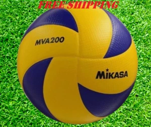 Mikasa V200W 2019 Official FIVB Indoor outdoor Volleyball size 5 - Blue/Yellow - Picture 1 of 7
