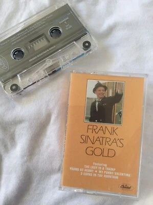 Frank Sinatra's Gold Cassette Tape 1982 Capitol Records Funny Valentine 3 Coins  - Image 1 of 2