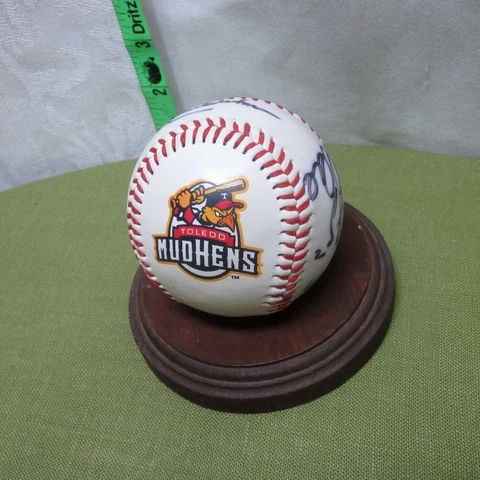 TOLEDO MUD HENS autograph baseball Muddy hand-signed six 6 signatures Cover