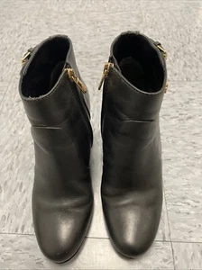 Botín Tory Burch Cuña Cuero Genuino Negro Talla 6.5 M - Imagen 1 de 6