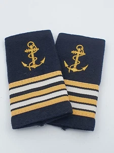 FOURREAUX D'EPAULES CAPITAINE DE FREGATE MARINE NATIONALE GALON GRADE - Picture 1 of 1