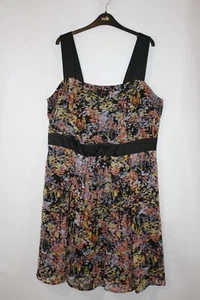 SIZE 26 SO FABULOUS! BLACK PRINT STRAPPY DRESS 8343 - Picture 1 of 4