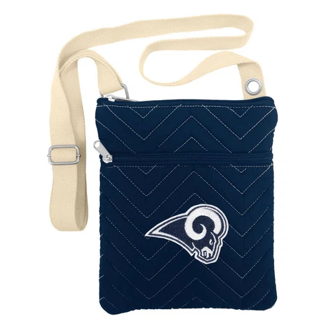NEW! LOS ANGELES RAMS CHEVRON STITCH CROSS BODY PURSE BAG LICENSED Cover